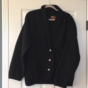 Alps Fine woman apparel black wool jacket size XL